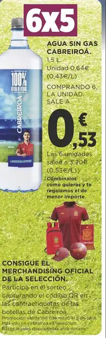Supercor Agua Sin Gas Cabreirá oferta