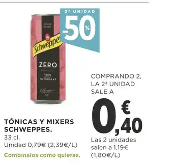Supercor Tónicas Y Mixers Schweppes 33cl oferta