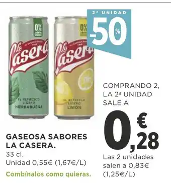Supercor La Casera Gaseosa Sabores 33cl oferta