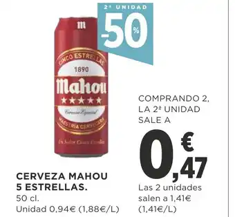 Supercor Cerveza AMhou 5 Estrellas 50cl oferta