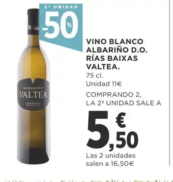 Supercor Vino Blanco Albariño D.O Rias Baixas Valtea 75cl oferta
