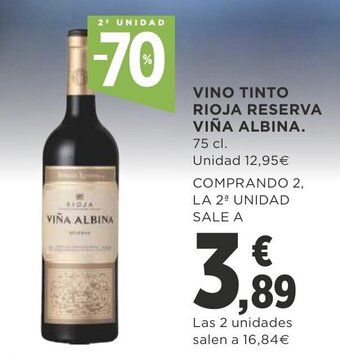Supercor Vino Tinto Rioja Reserva Viña Albina 75cl oferta