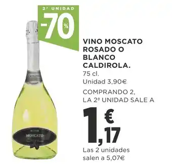 Supercor Vino Moscato Rosado O Blanco Caldirola 75cl oferta