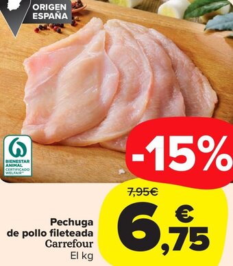 Carrefour Market Carrefour Pechuga de Pollo Fileteada oferta
