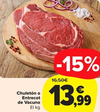 Carrefour Market Chuletón o Entrecot de Vacuno oferta
