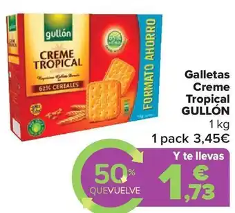 Carrefour Market Gullón Galletas Creme Tropical 1 kg oferta