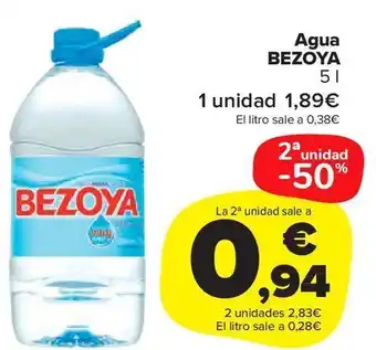 Carrefour Market Bezoya Agua 5 l oferta