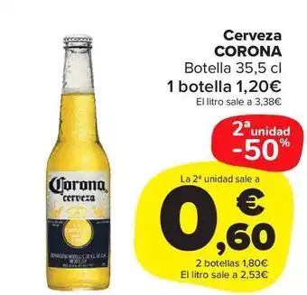 Carrefour Market Corona Cerveza Botella 35.5 cl oferta