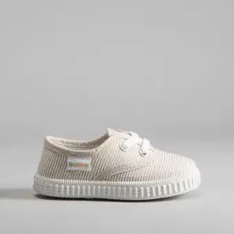 Merkal Zapatilla lona rayas beige bache oferta