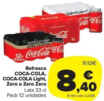 Carrefour Market Refresco coca-cola, coca-cola light, zero o zero zero oferta