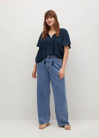 MANGO Blusa bolitas oferta