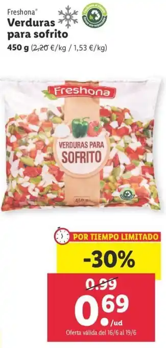 Lidl Freshona® Verduras Para Sofrito 450 g oferta