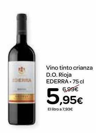 Dialprix Vino Tinto Crianza D.o. Rioja Ederra oferta