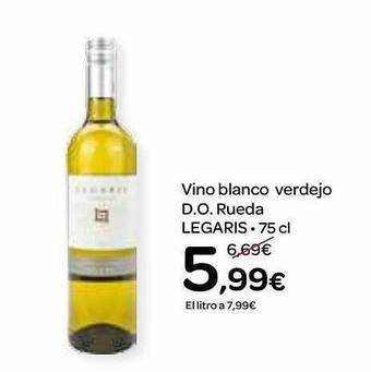 Dialprix Vino Blanco Verdejo D.o. Rueda Legaris oferta