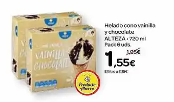 Dialprix Helado Cono Vainilla Y Chocolate Alteza oferta