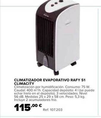 Coferdroza Climatizador Evaporativo Rafy 51 Climacity oferta