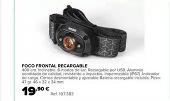 Coferdroza Foco Frontal Recargable oferta