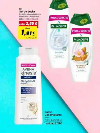 Hiper Usera Nb Gel De Ducha Kinesia Gel Emoliente oferta