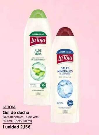 Hiper Usera La Toja Gel De Ducha oferta