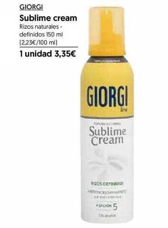 Hiper Usera Giorgi Sublime Cream oferta