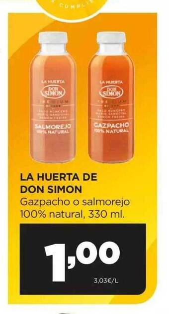 Alimerka La Huerta De Don Simon Gazpacho O Salmorejo 100% Natural oferta