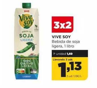 Alimerka Vive Soy Bebida De Soja Ligera oferta