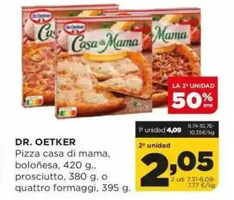 Alimerka Dr. Oetker Pizza Casa Di Mama Boloñesa Prosciutto Quatro Formaggi oferta