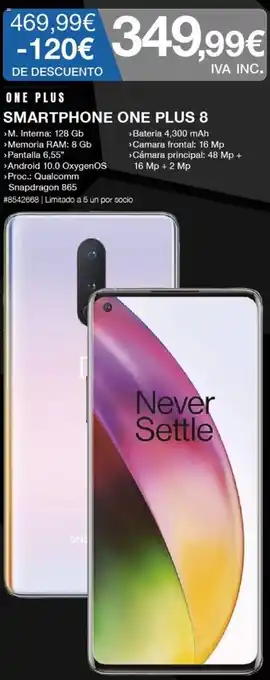 Costco One Plus Smartphone 8 oferta