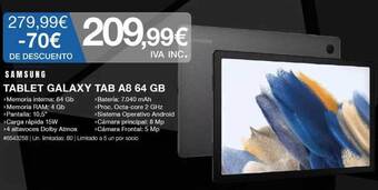 Costco Samsung Tablet Galaxy Tab A8 64 Gb oferta