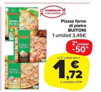 Carrefour Market 2a Unidad -50% Pizzas Forno Di Pietra Buitoni oferta