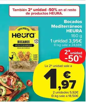 Carrefour Market 2a Unidad -50% Bocados Mediterraneos Heura oferta