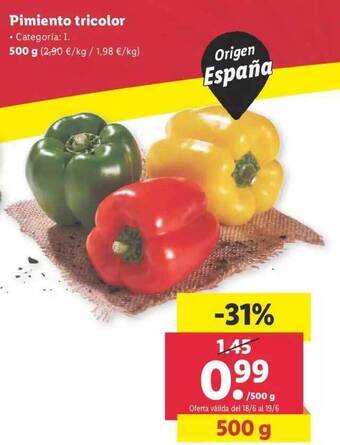Lidl Pimiento Tricolor oferta