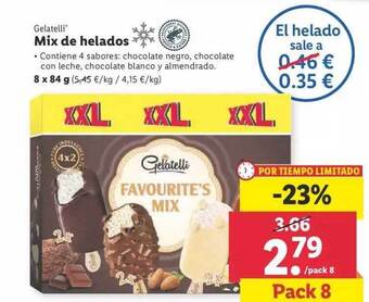 Lidl Gelatelli Mix De Helados oferta