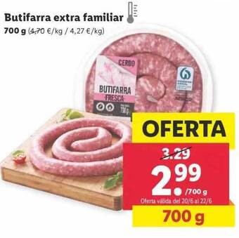 Lidl Butifarra Extra Familiar oferta