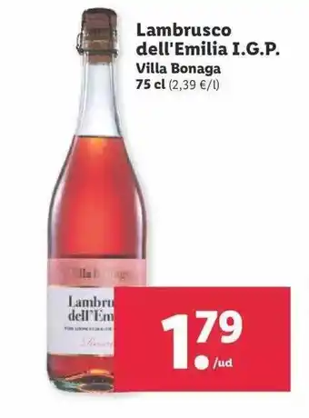 Lidl Lambrusco Dell'emilia I.g.p. Villa Bonaga oferta