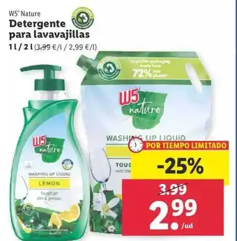 Lidl W5 Nature Detergente Para Lavavajillas oferta