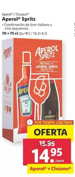 Lidl Aperol Cizano Aperol Spritz oferta