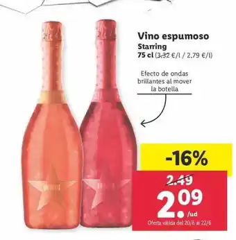 Lidl Vino Espumoso Starring oferta