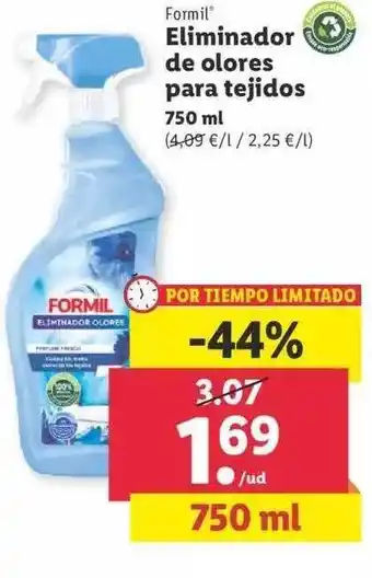 Lidl Formil Eliminador De Olores Para Tejidos oferta