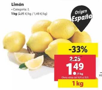 Lidl Limón oferta