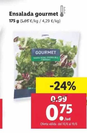 Lidl Ensalada Gourmet oferta