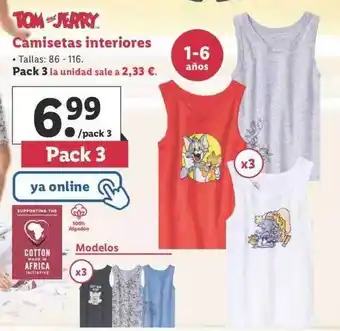Lidl Tom And Jerry Camisetas Interiores oferta