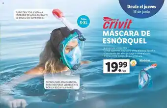 Lidl Máscara De Esnórquel Crivit oferta