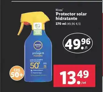 Lidl Nivea Protector Solar Hidratante oferta
