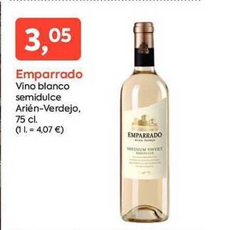 Suma Supermercados Emparrado Vino Blanco Semidulce Arién-verdejo oferta