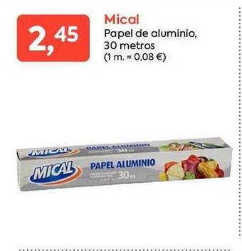 Suma Supermercados Mical Papel De Aluminio 30 Metros oferta