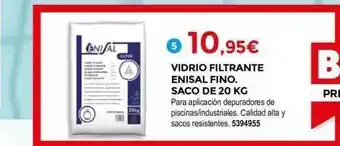 BigMat Vidrio Filtrante Enisal Fino Saco De 20 oferta