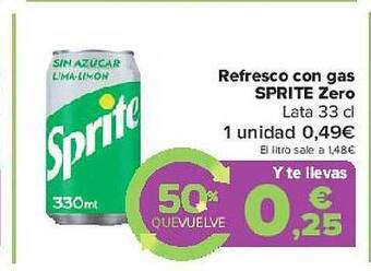 Carrefour Refresco Con Gas Sprite Zero oferta