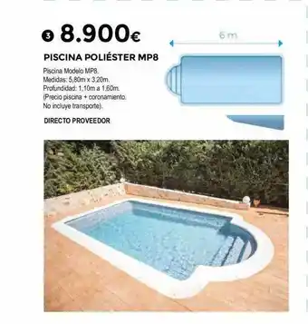 BigMat Piscina Poliéster Mp8 oferta