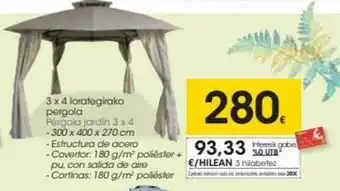 Eroski Pérgola Jardion 3x4 oferta
